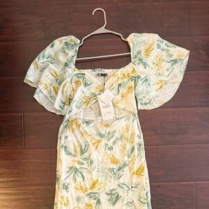 Zara Tropical pattern dress